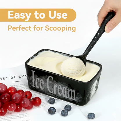 Premium Metal Ice Cream Scoop Black Granite