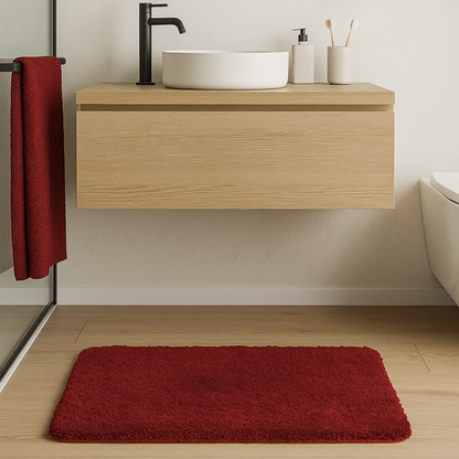 Wenko Melange Bath Mat Red