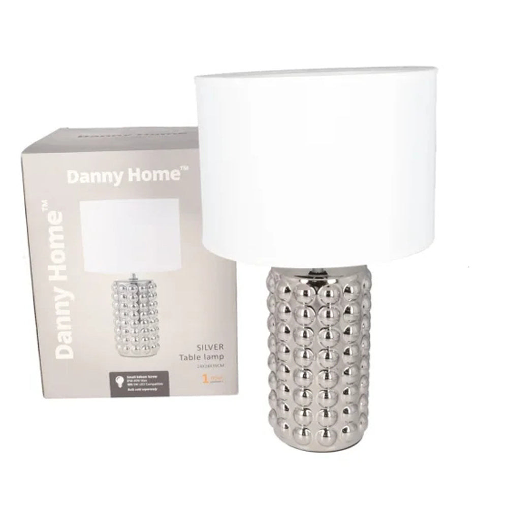 Danny Home Silver Bubble Design Table Lamp 39cm