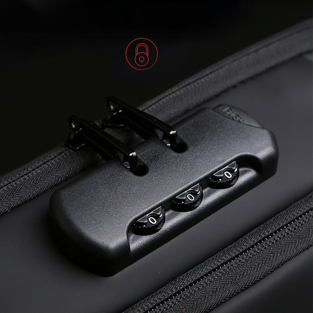 Waterproof Crossbody Bag with USB Charging Port & Lock