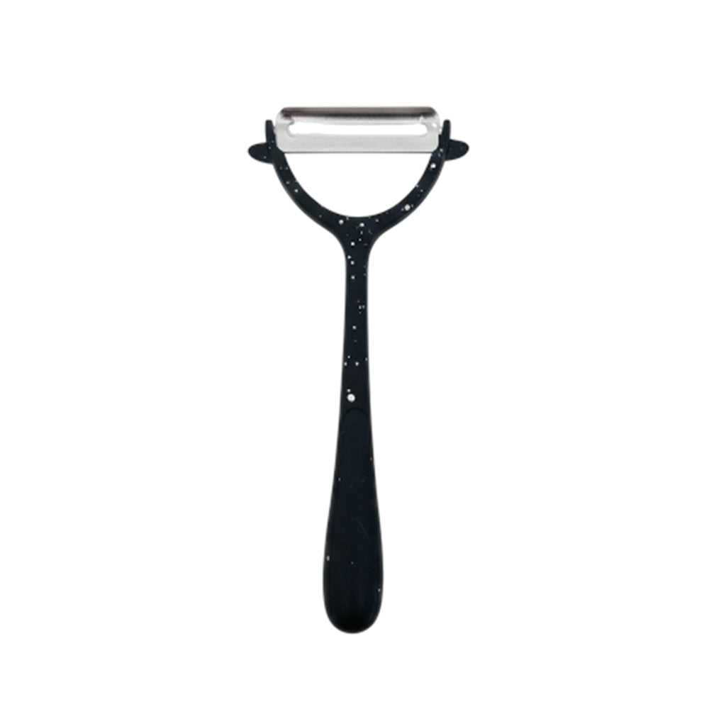 Stainless Steel Premium Vegetable Y-shaped Peeler With non-slip metal handle Black Granite