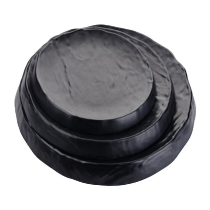 Rock Plate Black Melamine Dinnerware