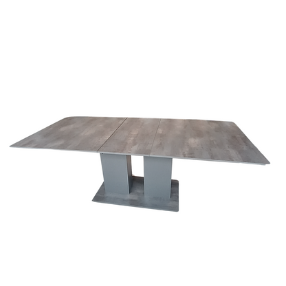 Reality Raw Steel Modern Extendable Dining Table
