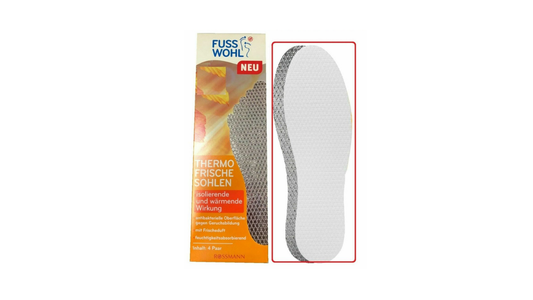 FUSSWOHL Thermo Fresh Insoles – 4 Pairs size 42-47