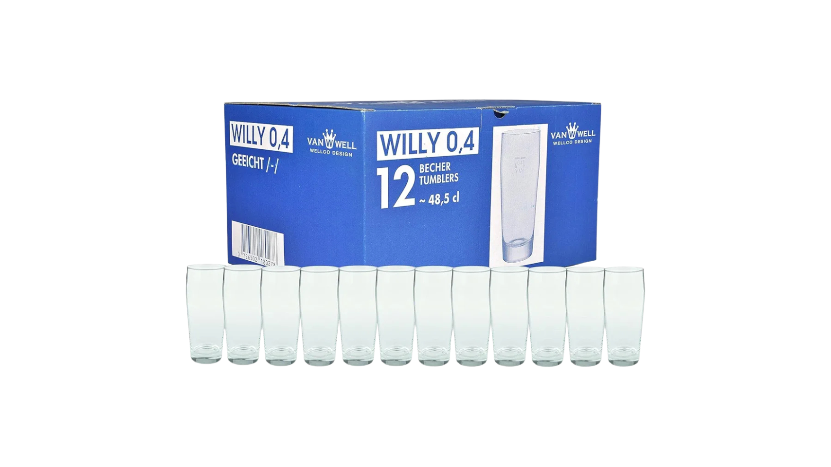 Water Glasses Set of 12 pcs by Van Well