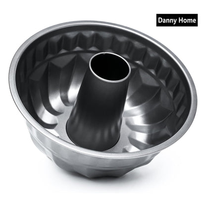 Danny Home Carbon Steel Premium quality , Non-stick Fluted Ring Cake Mould 22cm