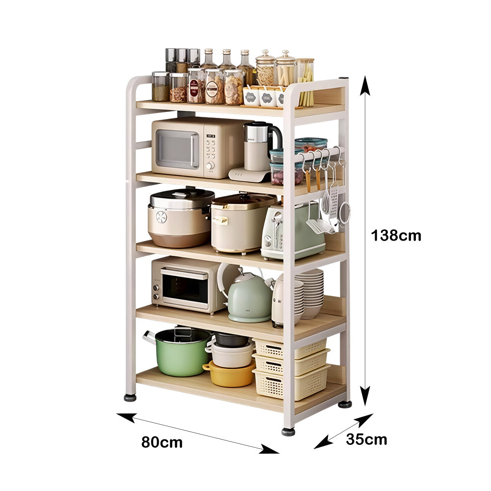 Kitchen Organizer Shelf – 5-Tier Freestanding Utility Storage Rack
