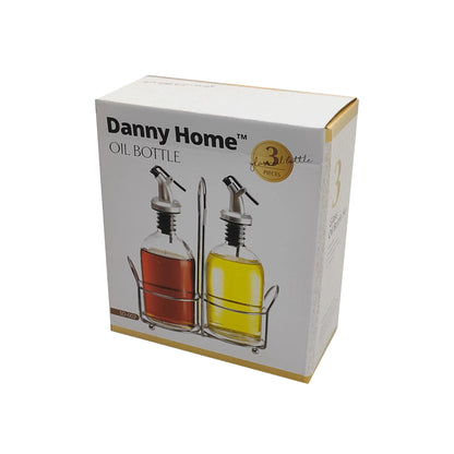 Danny Home 2-Pcs Oil &Vinegar Dispenser Glass Bottle With Stand