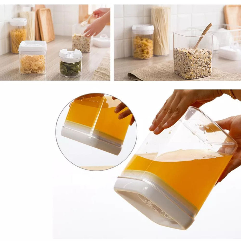 4 Pcs Set, Easy Lock Food Storage Round Shape