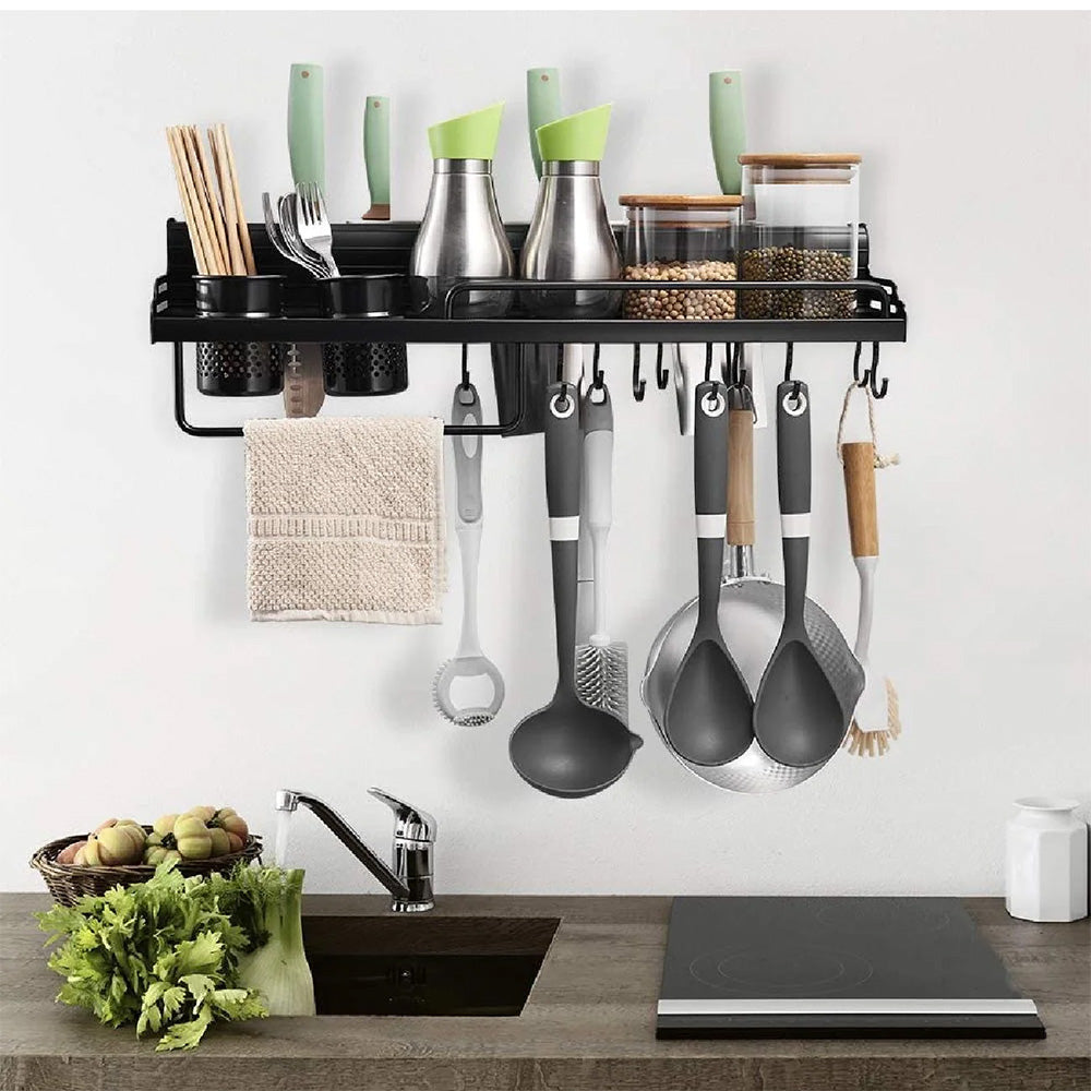 kitchen wall-mounted storage pot rack