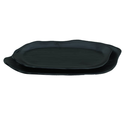 Plate Black Melamine Dinnerware