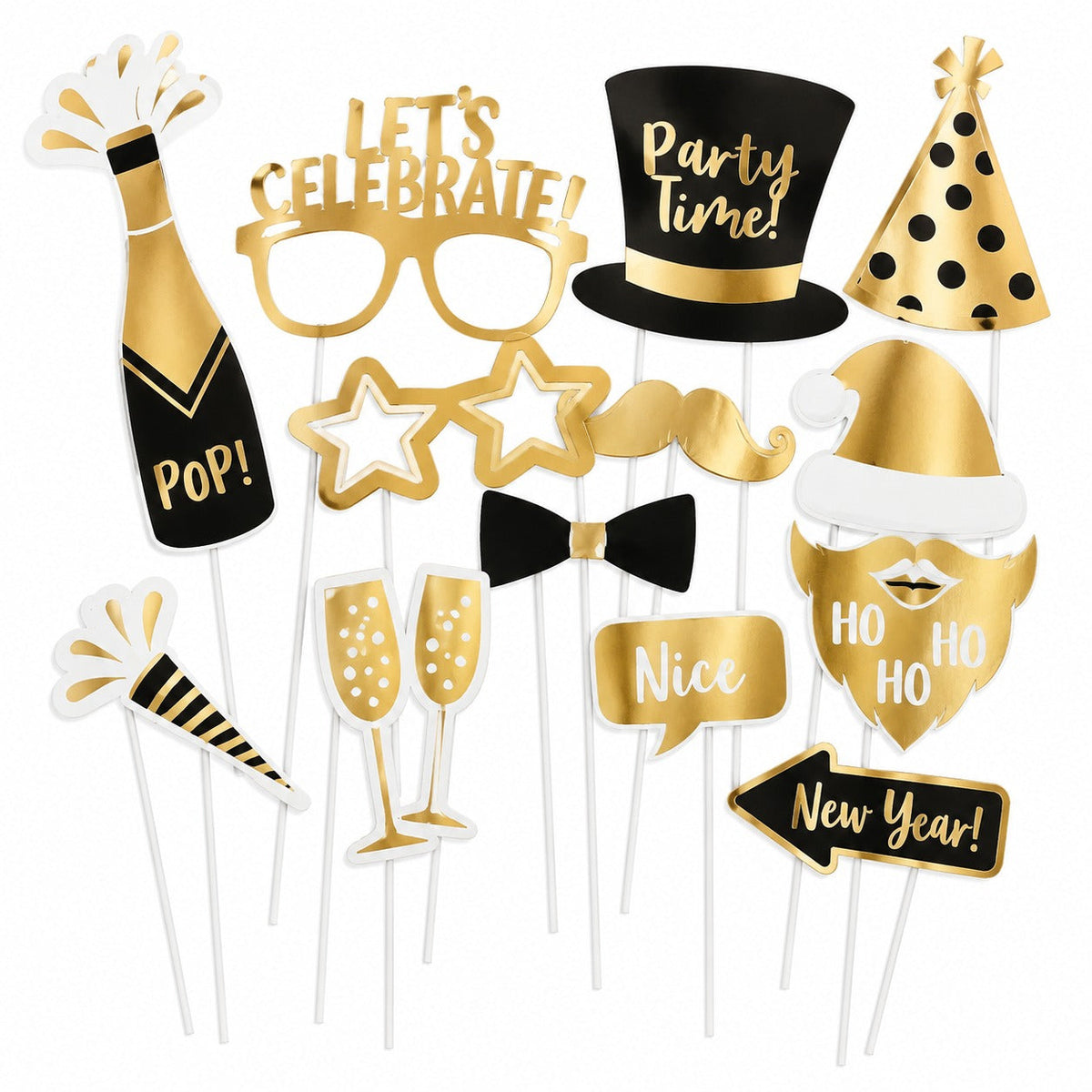 Noël Christmas Party Photo Props – Set of 18