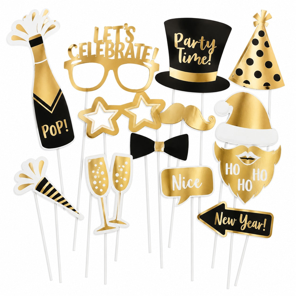 Noël Christmas Party Photo Props – Set of 18