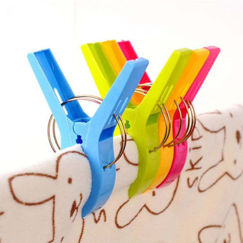 4-Pcs Jumbo Beach Chair Towel Clips Clamps