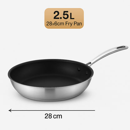 DSP CA002U-S01 Stainless, Die-Casting Non-Stick Casserole Set – 7 Pieces