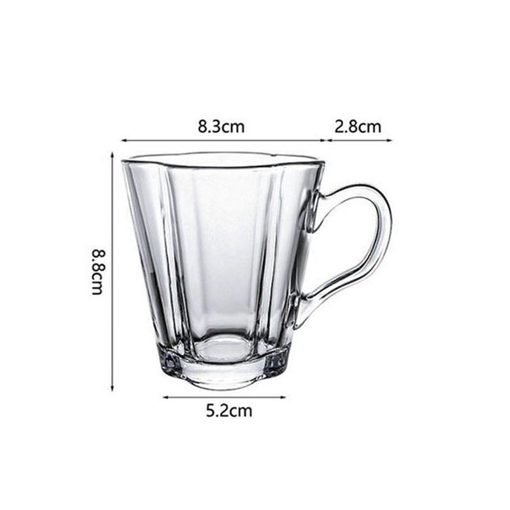 6 PCS Flower Shaped Glass Cup