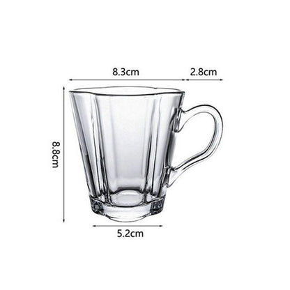 6 PCS Flower Shaped Glass Cup