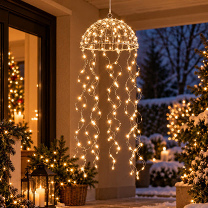 Luca Lighting Silver Wire Chandelier Half Dome – 160 LED