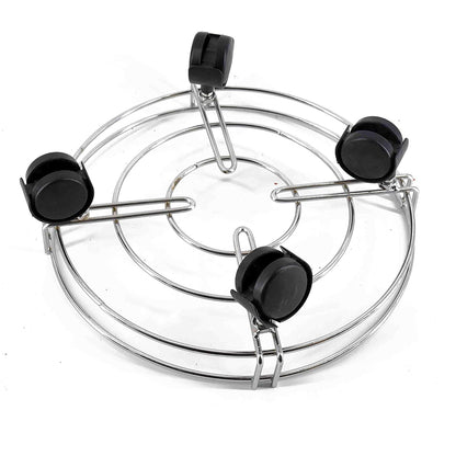 Stainless Steel Gas Cylinder Trolley with 4-Wheels 34x4cm