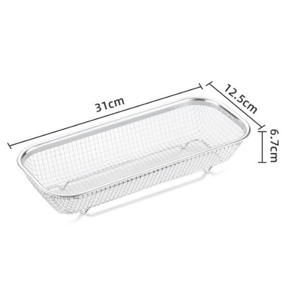 Stainless Steel Kitchen Drain Rack Storage Basket 31x13cm