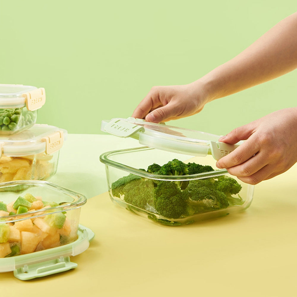 Oven & Microwave Glass Food Storage With Smart Lock Lids 400ml