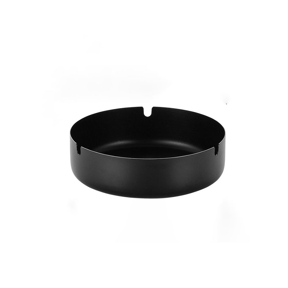 Stainless Steel Cigarette Ashtray Black – 8 cm HY081-8