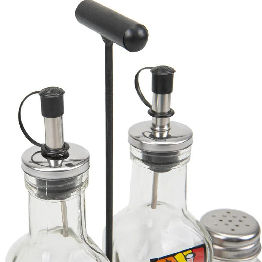 Danny Home Oil & Vinegar/ Salt & Pepper Dispenser Stand 4-pcs set