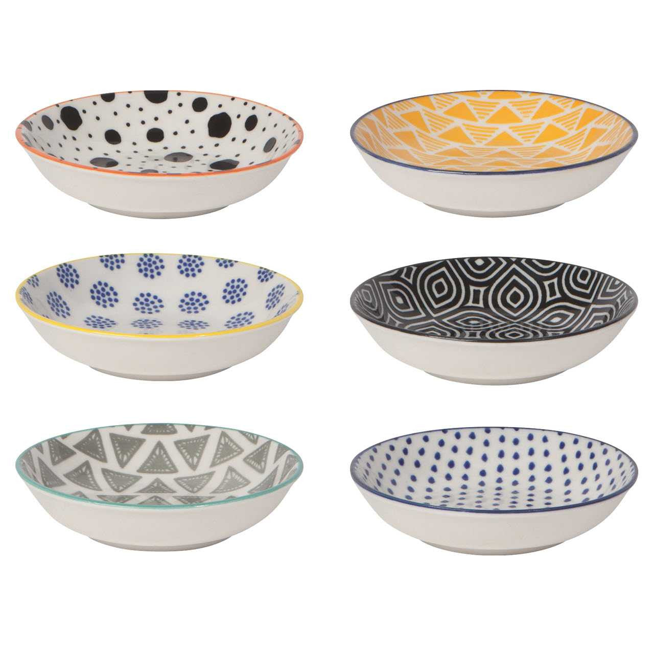 Danny Home 6-Pcs Small Round Bohemian Design Flavour Dish Set