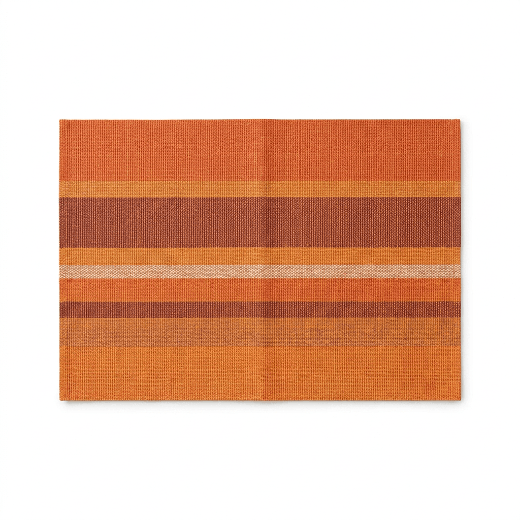 Striped Orange Woven Placemat