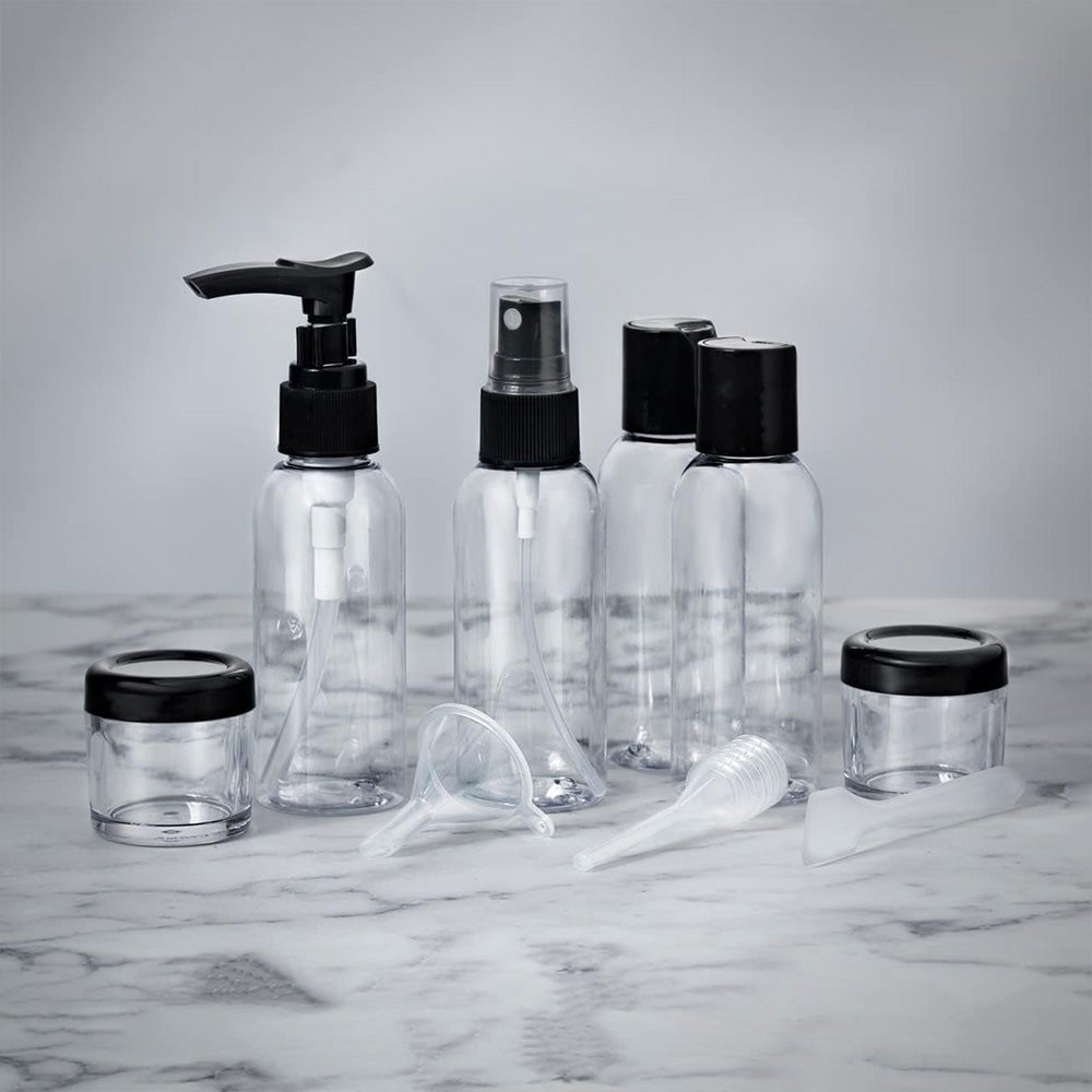 Danny Go 9 Piece Travel Bottle Set with Clear Airport Bag DT041