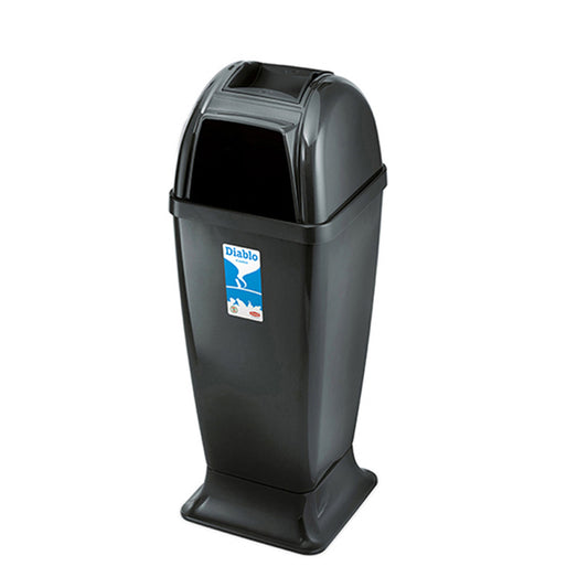 Stefanplast 71060 Dustbin “Diablo” W/Ashtray Antracite Lux