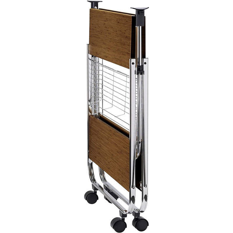 Wenko dinett serving trolley deluxe walnut