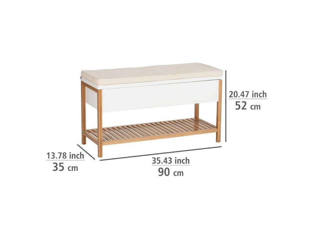 Shoe bench with storage compartment Mod. Finja by Wenko