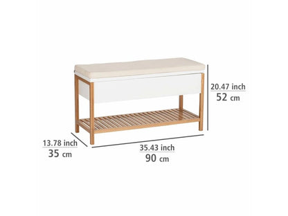Shoe bench with storage compartment Mod. Finja by Wenko