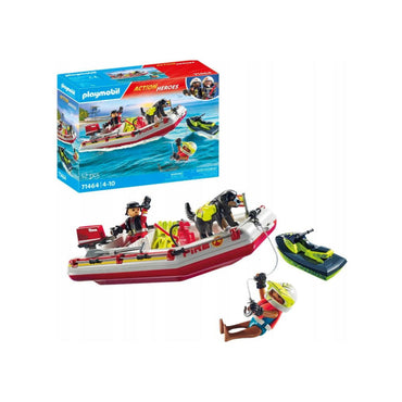 Playmobil City Action Inflatable Fire Boat With Marine Scooter 71464