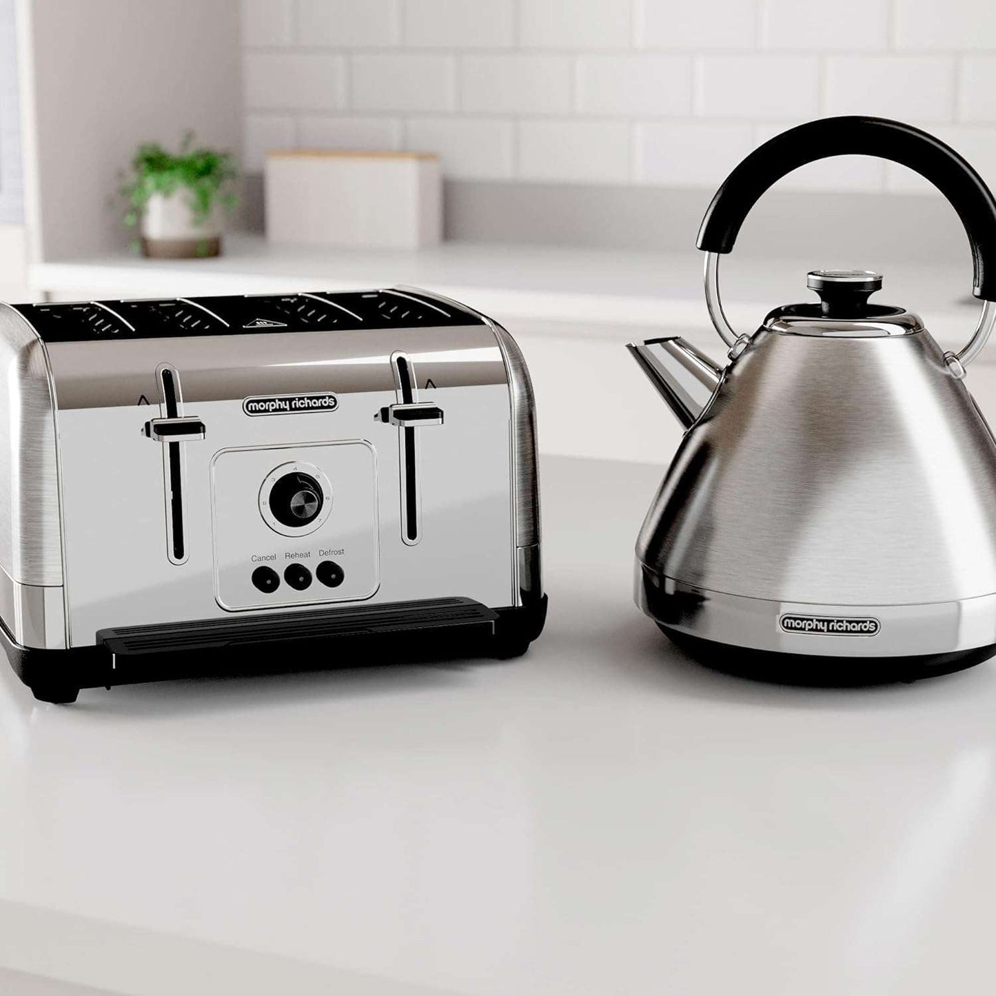 Venture Pyramid Kettle - Brushed Stainless -1.5L by Morphy Richards