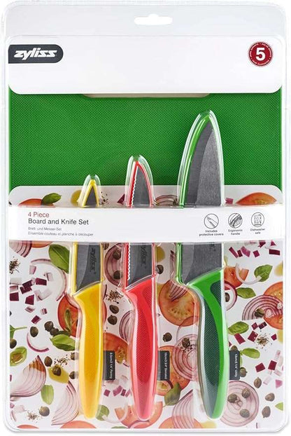 Cutting Board & Set of 3 knives by Zyliss Switzerland
