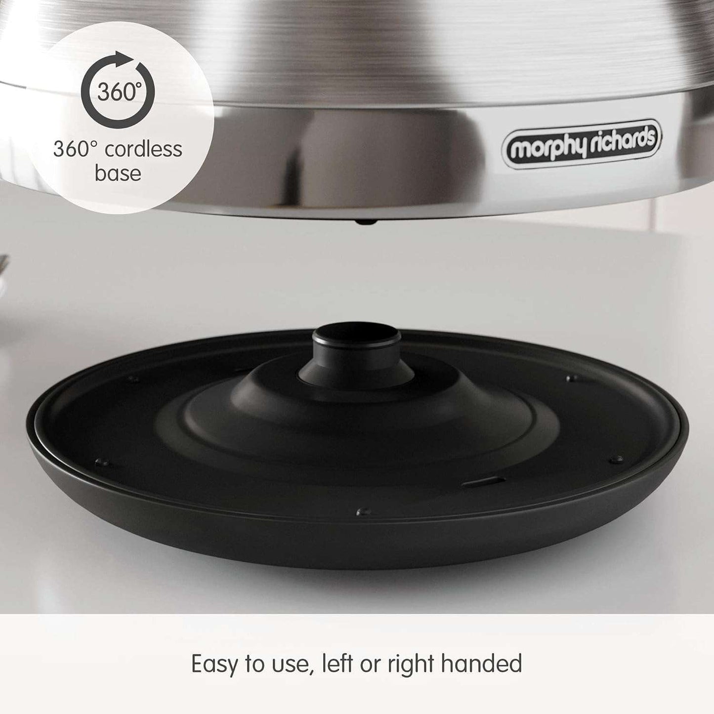Venture Pyramid Kettle - Brushed Stainless -1.5L by Morphy Richards