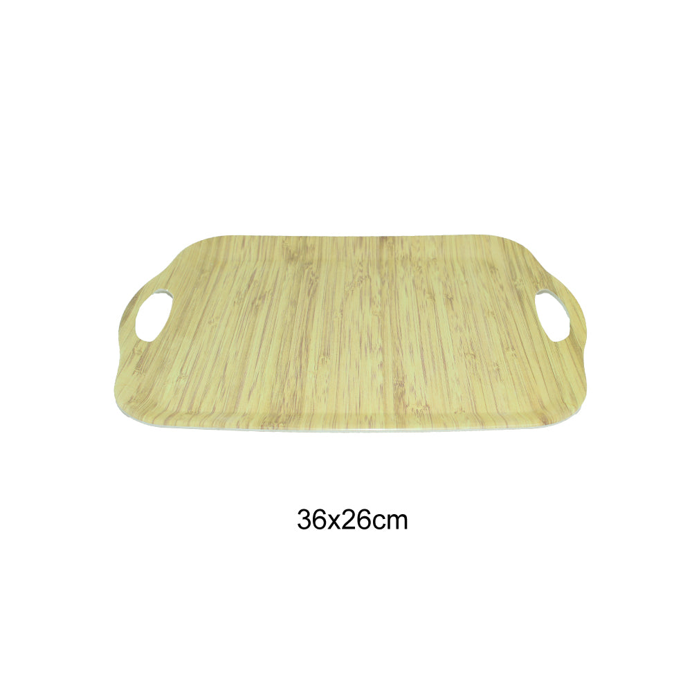 Tray Wooden Melamine Dinnerware