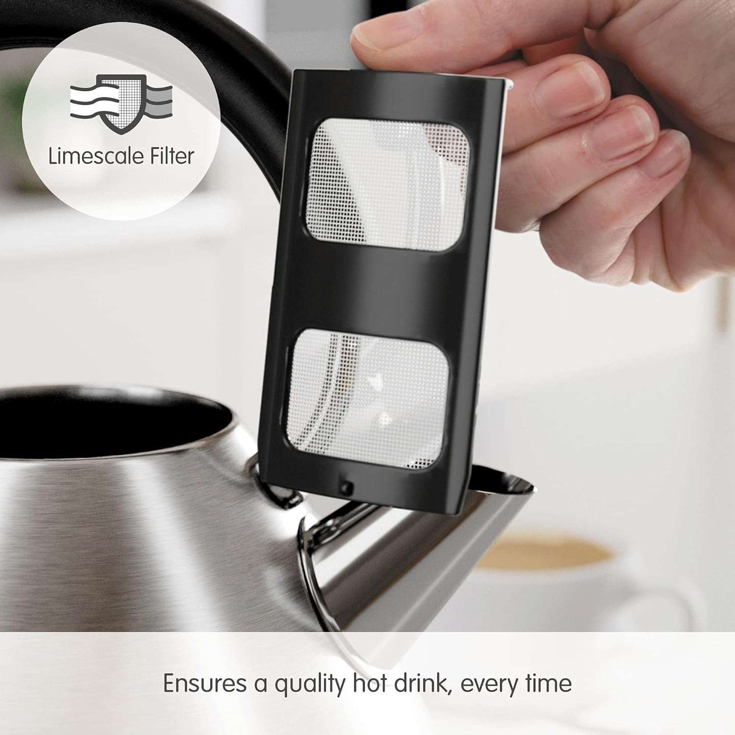 Venture Pyramid Kettle - Brushed Stainless -1.5L by Morphy Richards