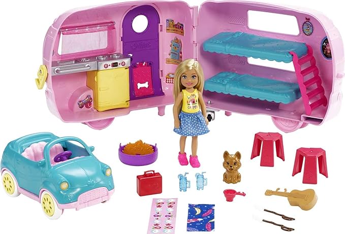 Barbie Toys, Camper Playset with Chelsea Doll and Accessories