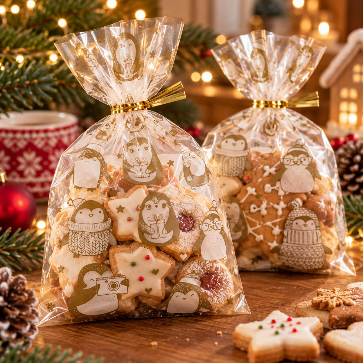 Migros Noël Penguin Christmas Gift Bags – Set of 10