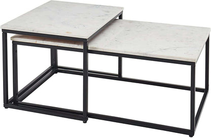 KENO Side Table Set of 2 Marble by Stella Trading - Germany