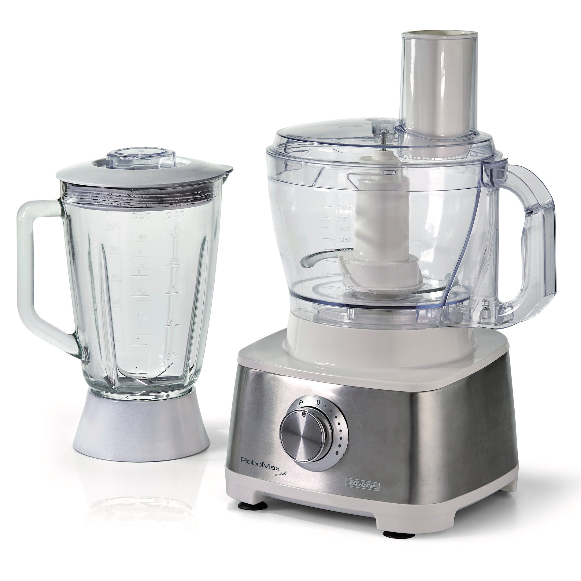 RoboMax METAL - Food Processor W/Blender&Citrus 3.5L, 2100W