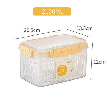 Microwave plastic Food Storage with strainers 2100ml