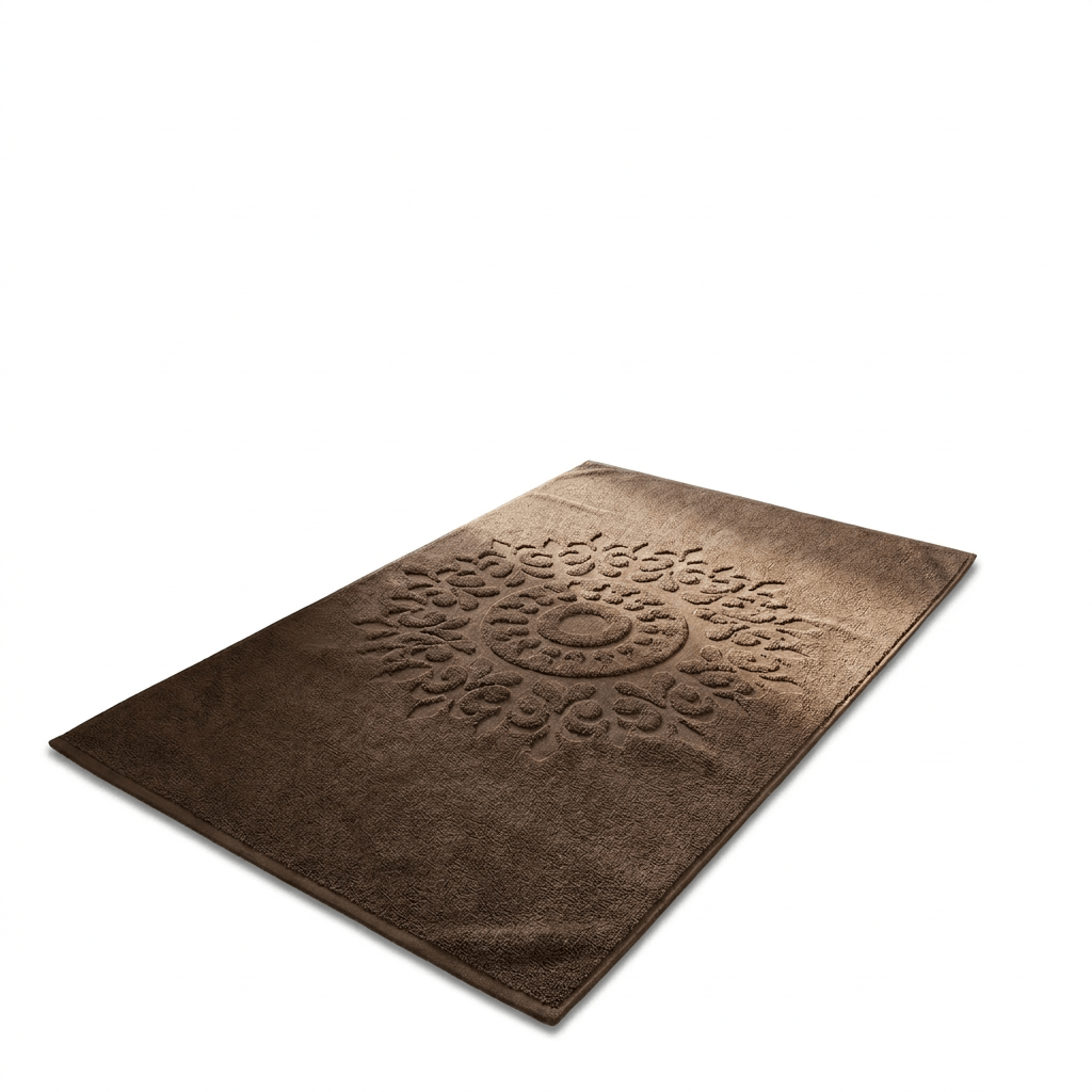 Aquanova Brown Embossed Bath Mat