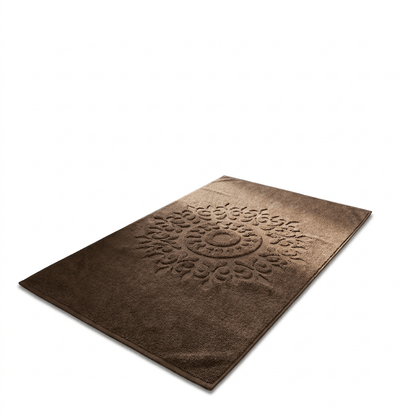 Aquanova Brown Embossed Bath Mat
