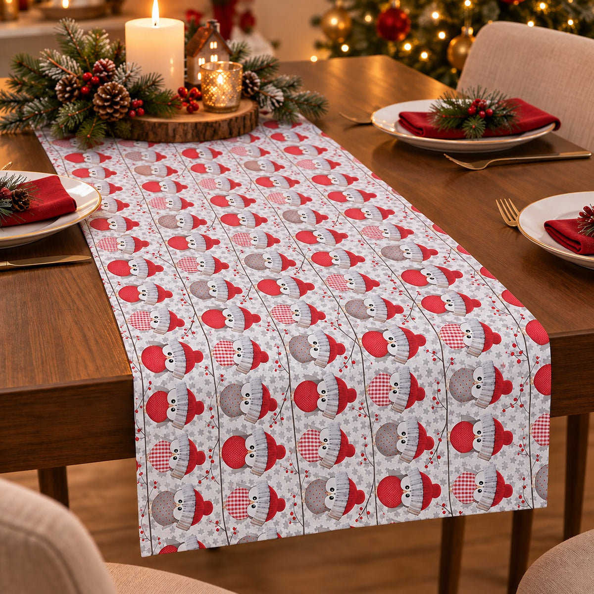 Cucina & Tavola Christmas Gnome Table Runner & Placemat Roll – 360 × 40 cm