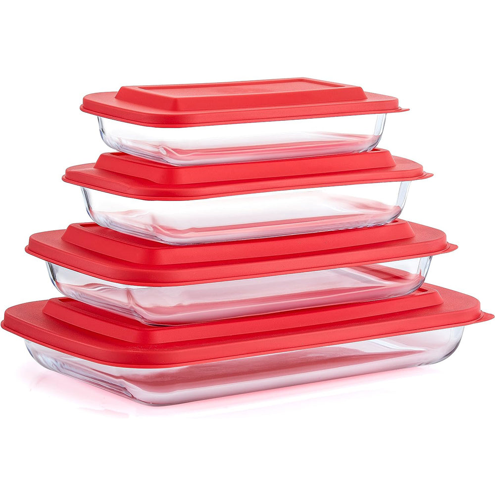 FENIX Set of 4PCS Tempered Nesting Glass Bakeware Set