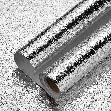 Waterproof Peel and Stick Oil-Proof Self Adhesive Aluminum Foil 60x200cm